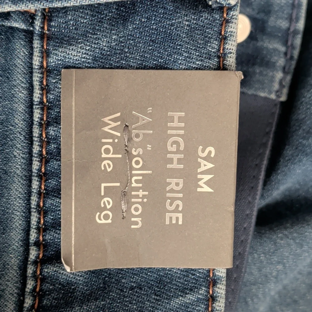 NWT Wit & Wisdom Sam High Waist Wide Leg Blue Jeans - Picture 4 of 5